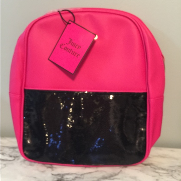 juciy couture Handbags - Juicy Couture pink with black sequins Backpack